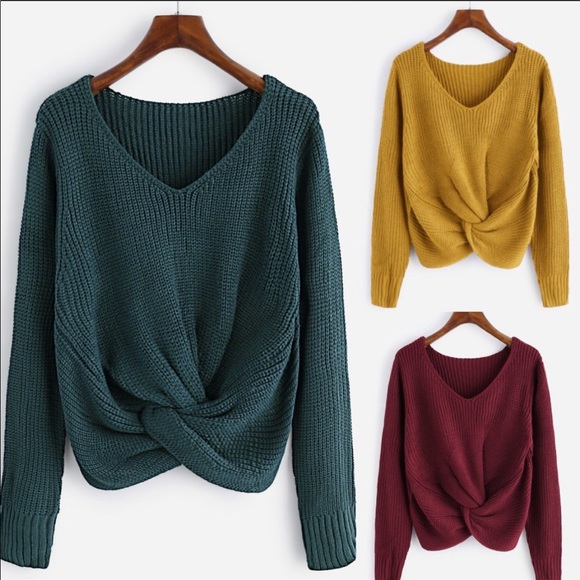💕💕Burgundy twist knot sweater⭐️ - Picture 3 of 3